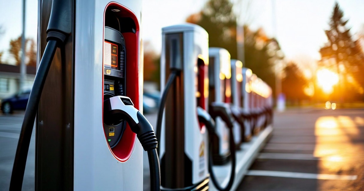 EV charging load at commercial facility contributing to grid demand