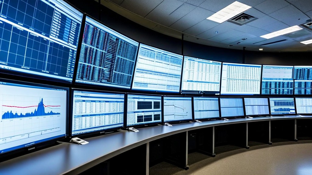 GridKern operator console showing load forecast and demand-response dispatch interface